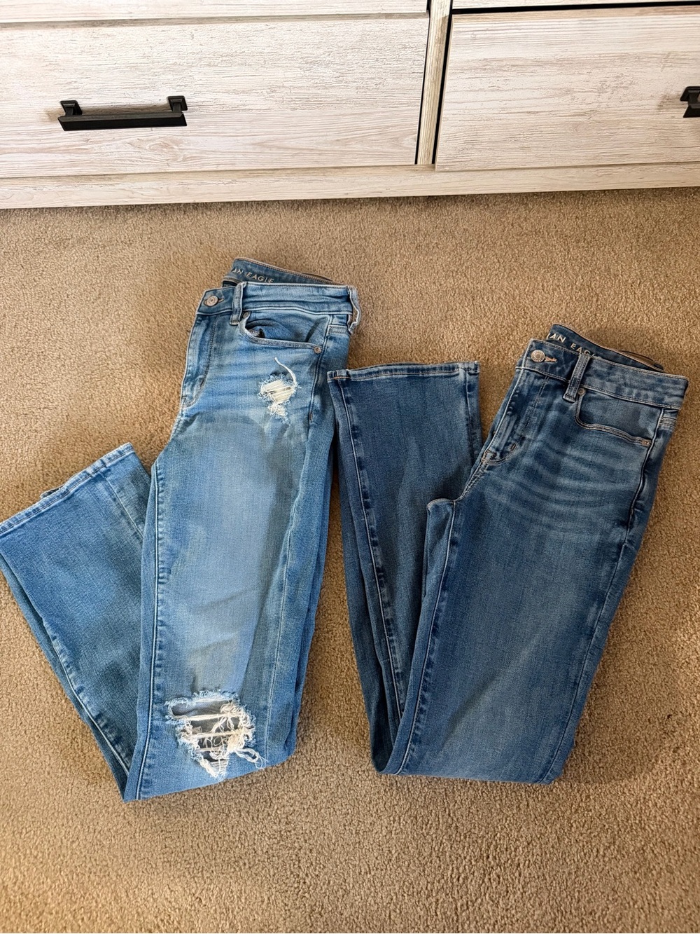 American Eagle Outfitters Hi Rise Skinny Kick Boot Cut Jeans Bundle